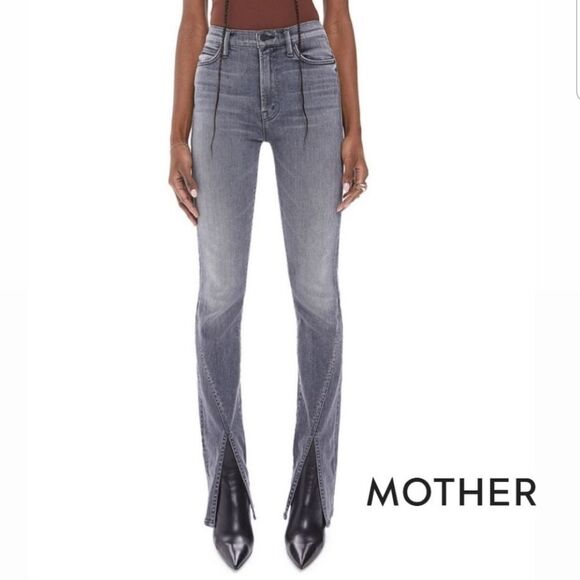 MOTHER Denim Gray Chic Feminine Edgy Streetwear Grunge High Waist Jeans Size 30 - Picture 4 of 13